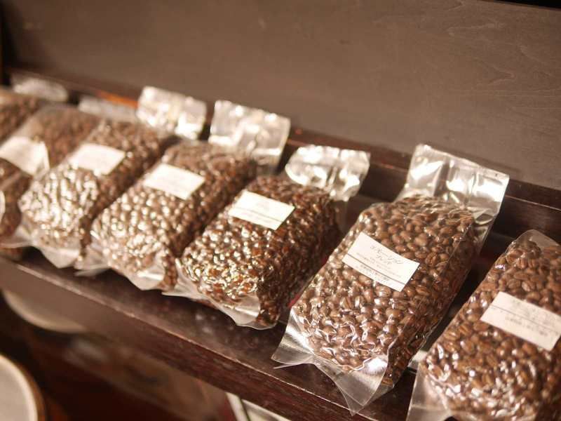 販売されている自家焙煎のコーヒー豆